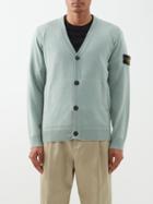 Stone Island - Logo-patch Wool Cardigan - Mens - Olive