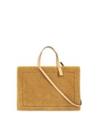 Jacquemus - Neve Faux-shearling And Leather Tote Bag - Womens - Khaki