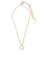 Matchesfashion.com Jil Sander - Knotted Silk-ribbon Pendant Necklace - Mens - Beige