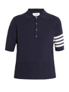 Thom Browne Striped-sleeve Cashmere Polo Shirt