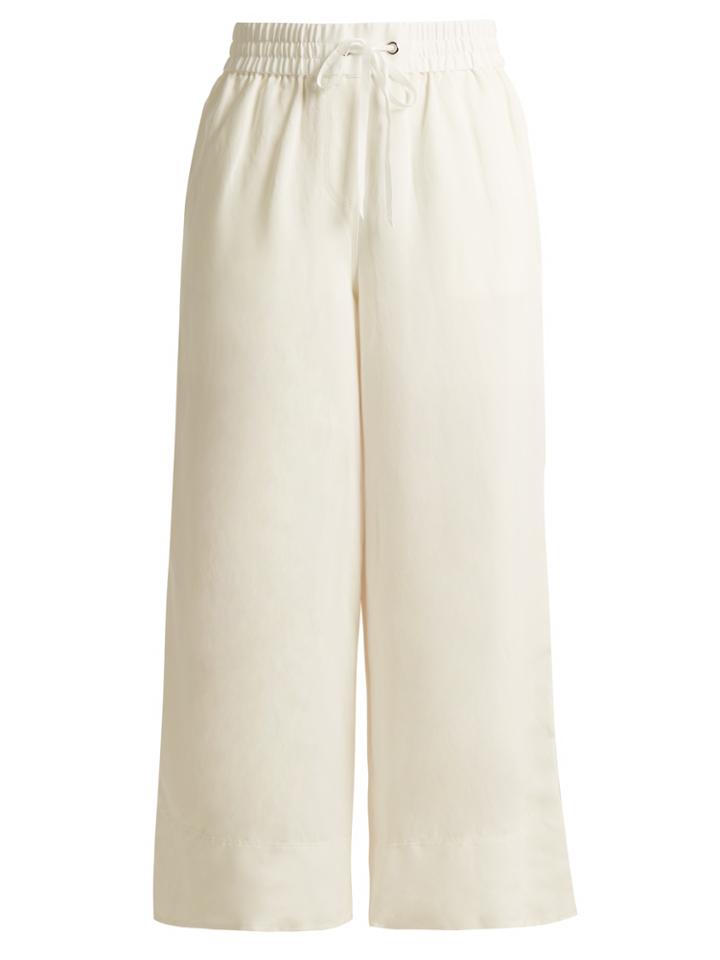 Elizabeth And James Halsey Wide-leg Silk-blend Trousers