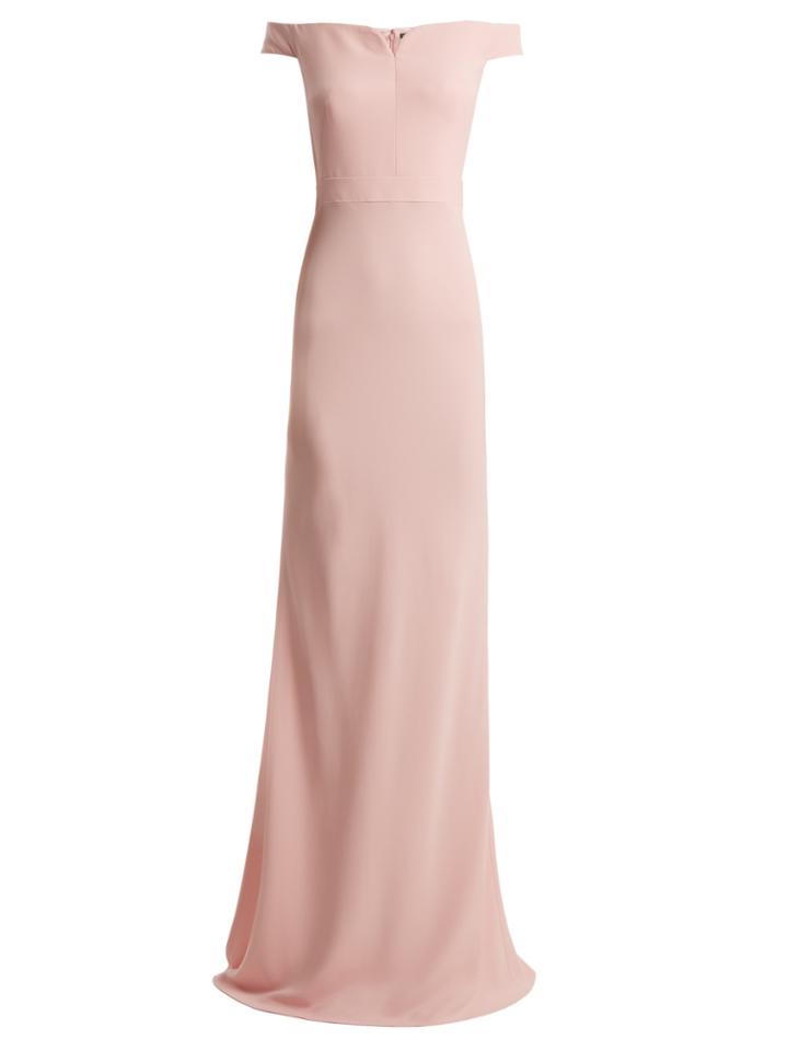 Alexander Mcqueen Sweetheart-neckline Off-the-shoulder Crepe Gown