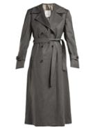 Matchesfashion.com Giuliva Heritage Collection - Christie Tie Waist Wool Longline Coat - Womens - Light Grey