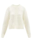 Proenza Schouler White Label - Patchwork-knit Wool-blend Sweater - Womens - Ivory