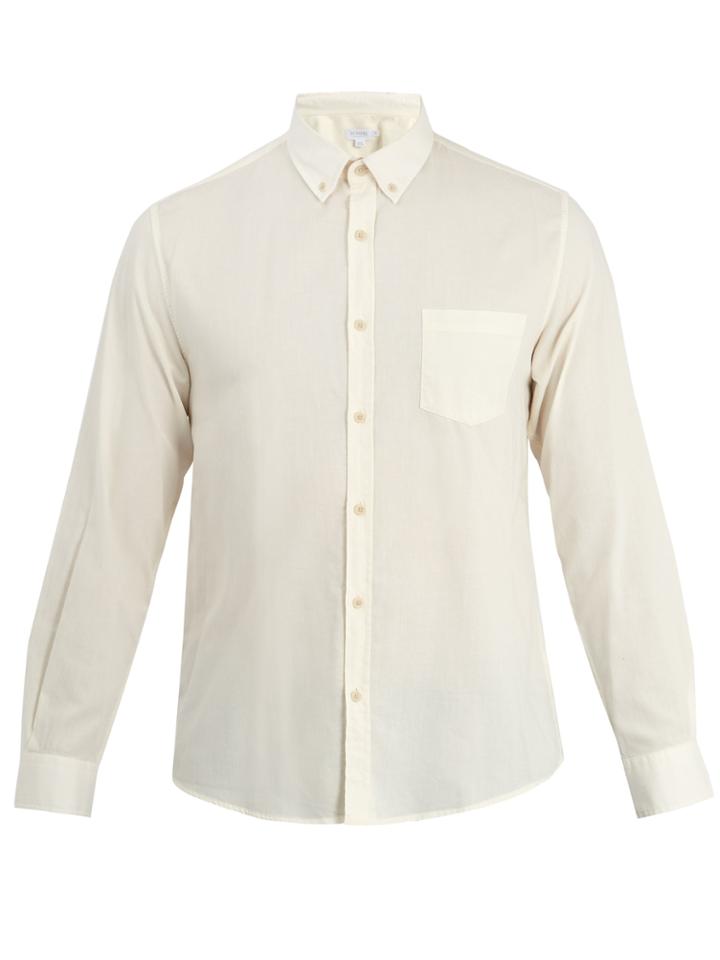 Sunspel Patch-pocket Button-down Collar Cotton Shirt