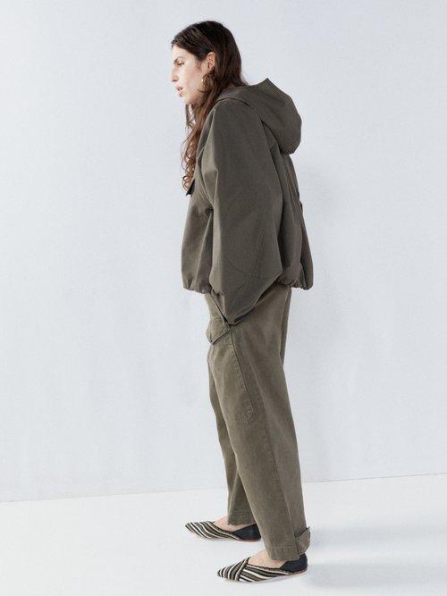 Raey - Pleat-back Smock Parka - Womens - Khaki
