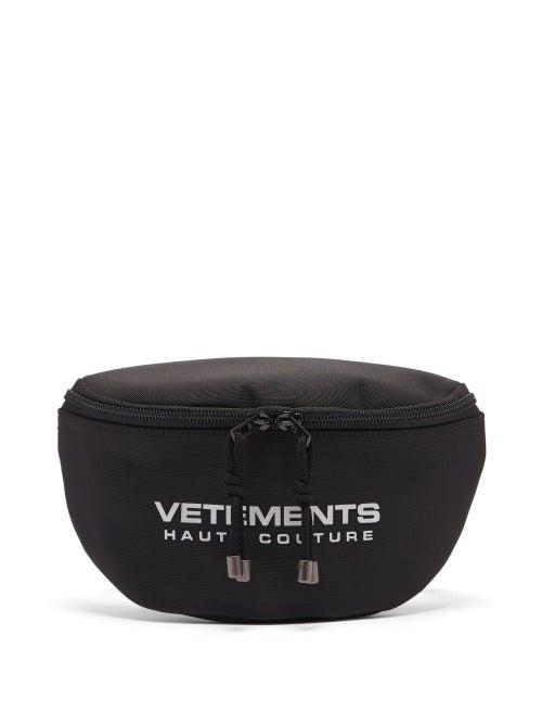 Matchesfashion.com Vetements - Reflector Haute Couture-print Nylon Belt Bag - Mens - Black