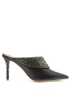 Matchesfashion.com Malone Souliers - Tilly Crystal Embellished Leather Mules - Womens - Black