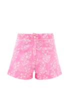 Juliet Dunn - High-rise Floral-print Cotton-voile Shorts - Womens - Pink Print