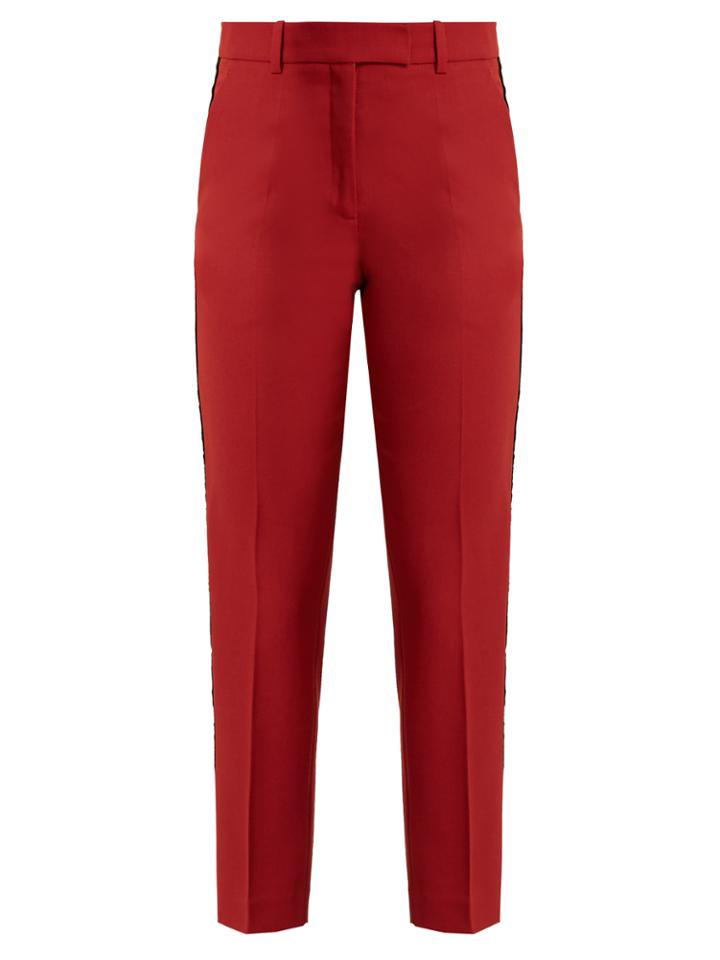 Racil Aries Contrast-stripe Slim-leg Wool Trousers