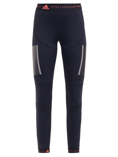 Matchesfashion.com Adidas By Stella Mccartney - Run Tight High Rise Performance Leggings - Womens - Black Pink