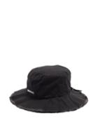 Matchesfashion.com Jacquemus - Bob Artichaut Frayed Logo-plaque Cotton Bucket Hat - Womens - Black