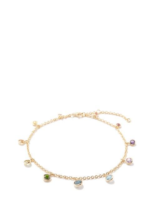 Shay - Rainbow Sapphire & 18kt Gold Anklet - Womens - Yellow Gold