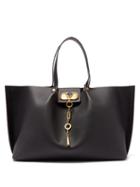 Matchesfashion.com Valentino Garavani - Escape V-logo Large Grained-leather Tote Bag - Womens - Black
