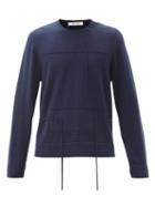 Matchesfashion.com Craig Green - Laced Eyelet-knitted Cashmere Sweater - Mens - Navy