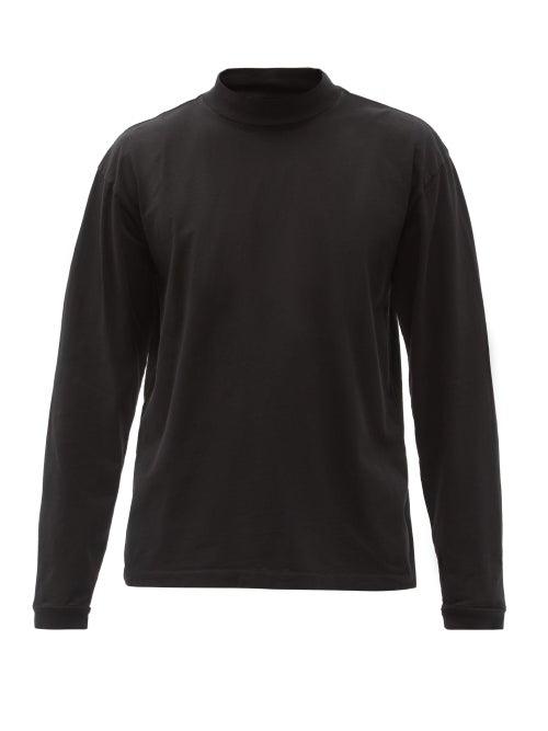 Matchesfashion.com John Elliott - 900 High-neck Cotton-jersey T-shirt - Mens - Black