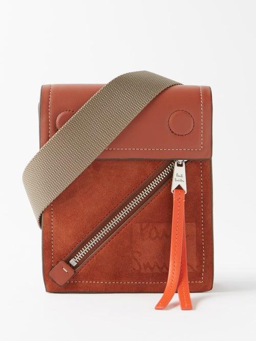 Paul Smith - Suede And Leather Crossbody Bag - Mens - Brown