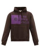 Matchesfashion.com Phipps - Rock Cycle-print Organic-cotton Hooded Sweater - Mens - Brown