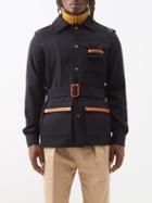 Giuliva Heritage - Peter Wool-drill Field Jacket - Mens - Navy