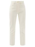 Matchesfashion.com Frame - Le Original Straight-leg Jeans - Womens - White / Ivory