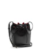 Matchesfashion.com Mansur Gavriel - Red Lined Mini Mini Leather Bucket Bag - Womens - Black Red