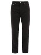 Matchesfashion.com Sfr - Bon Buttoned-ankle Cotton Slim-leg Trousers - Mens - Black