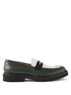 Vinnys - Richie Leather Loafers - Mens - Green White