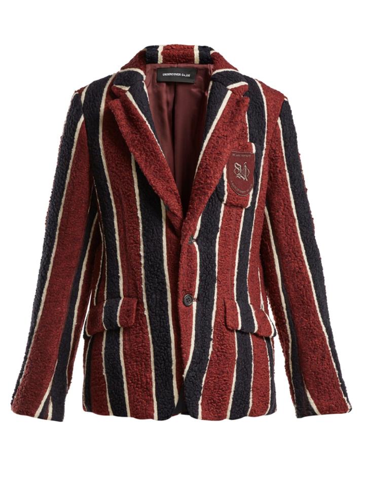 Undercover Striped Boucl Blazer