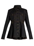 Ellery Bonnie Fluted-hem Denim Jacket