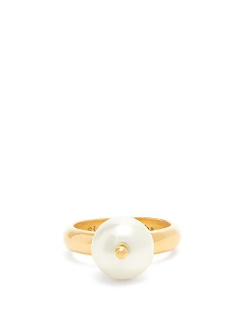 Matchesfashion.com Simone Rocha - Faux-pearl Ring - Womens - Gold