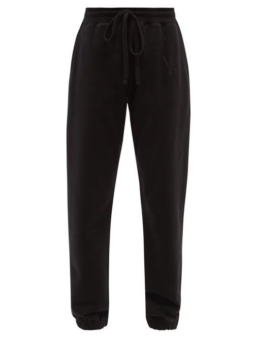 Ladies Rtw More Joy By Christopher Kane - More Joy Patch Cotton-jersey Track Pants - Womens - Black