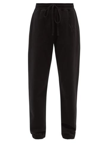Ladies Rtw More Joy By Christopher Kane - More Joy Patch Cotton-jersey Track Pants - Womens - Black