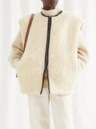 Isabel Marant - Gwendalia Leather-trimmed Shearling Gilet - Womens - Ivory