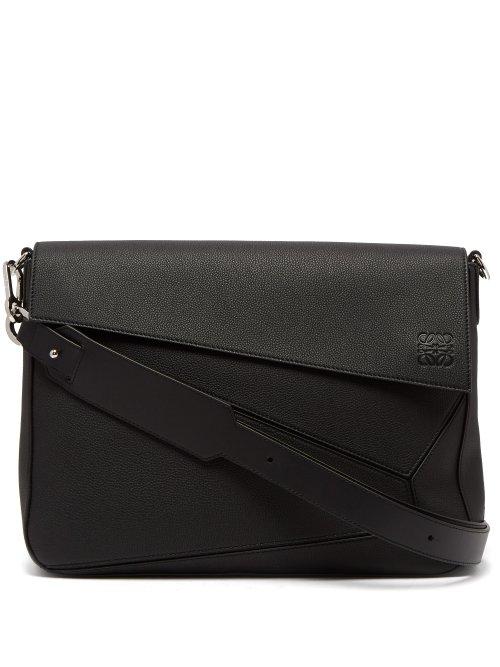 Matchesfashion.com Loewe - Puzzle Leather Messenger Bag - Mens - Black