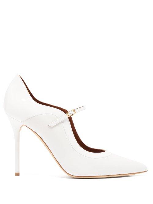 Matchesfashion.com Malone Souliers - Corina Leather Mary Jane Pumps - Womens - White