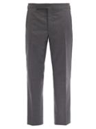 Matchesfashion.com Ralph Lauren Purple Label - Flat-rise Wool-fresco Trousers - Mens - Grey
