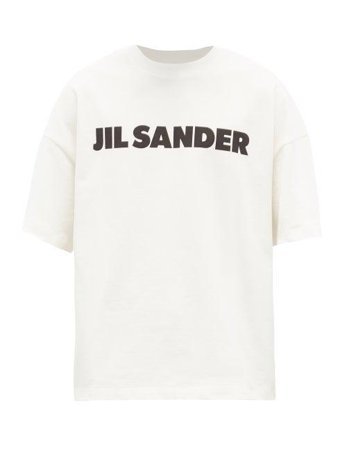 Matchesfashion.com Jil Sander - Logo-print Cotton-jersey T-shirt - Mens - Cream