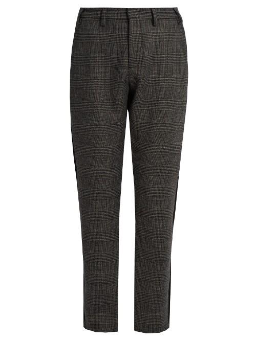 No. 21 Prince Of Wales-checked Wool-blend Trousers