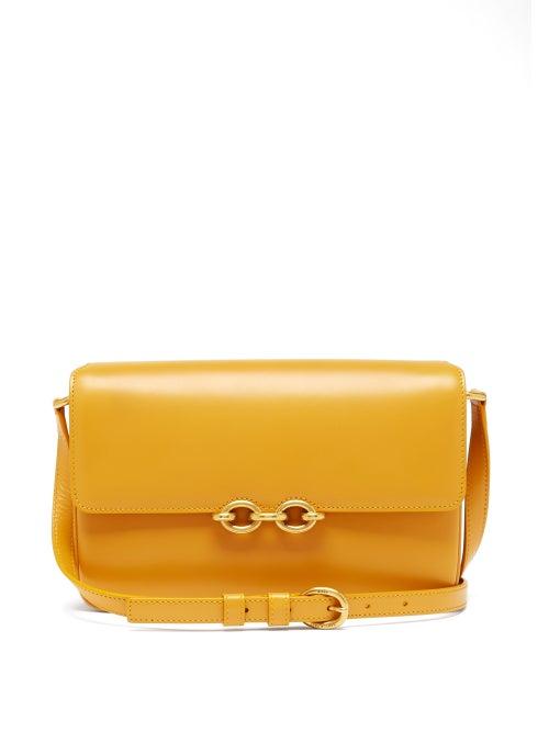 Ladies Bags Saint Laurent - Maillon Medium Leather Shoulder Bag - Womens - Dark Yellow