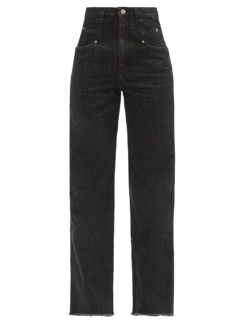 Matchesfashion.com Isabel Marant - Dilesqui High-rise Wide-leg Jeans - Womens - Black