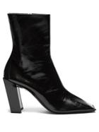Balenciaga Quadro Square-toe Leather Boots