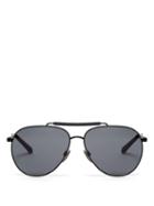 Matchesfashion.com Burberry - Milton Aviator Sunglasses - Mens - Black