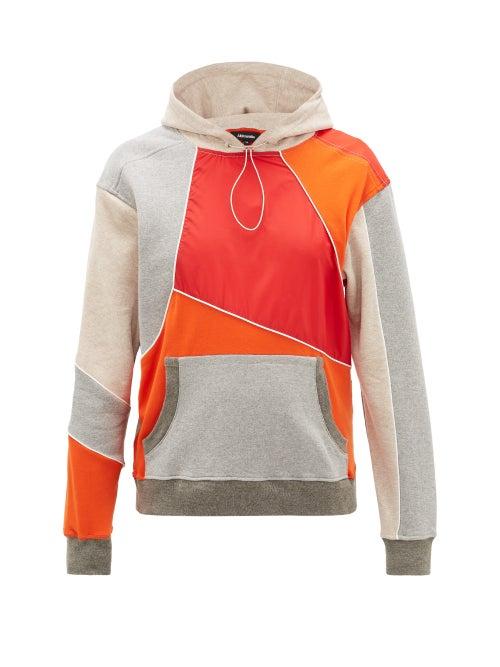 Matchesfashion.com Ahluwalia - Hooded Upcycled Patchwork Sweatshirt - Mens - Grey