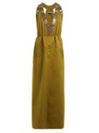 Bottega Veneta Tie-waist V-neck Cotton-blend Dress