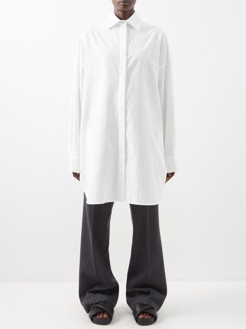Raey - Oversized Lyocell-blend Shirt - Womens - White