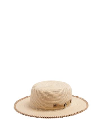 Filù Hats Pompom-trimmed Foldable Hemp Hat