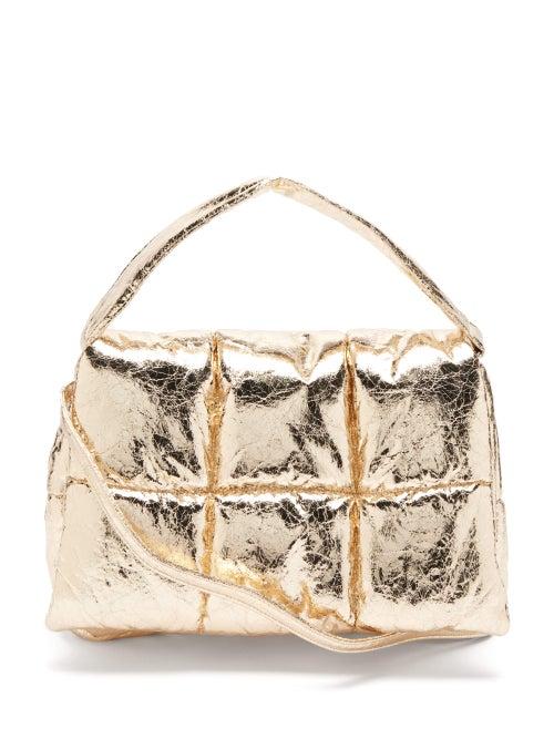 Matchesfashion.com Stand Studio - Wanda Quilted-technical Bag - Womens - Gold