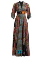 Matchesfashion.com Etro - Envision Sequinned Silk Crepe Dress - Womens - Black Multi