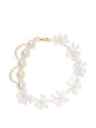 Matchesfashion.com Simone Rocha - Faux Pearl And Bead Floral Necklace - Womens - Crystal