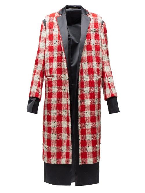 Matchesfashion.com Marni - Reversible Checked Gilet Coat - Womens - Red White